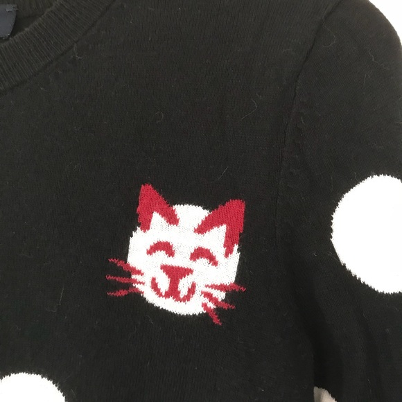 Polka Dot Cat Sweater Size Xs 